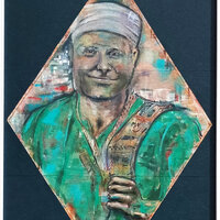 Anestesisykepleier Per Christian Haugenes malt av Naeem Searle