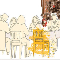 Juleselskap med en tom stol