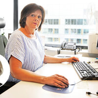 Bildet viser Helse Nord-leder Marit Lind med et innfeltbilde av Sykepleiens redaktør Anne Hafstad