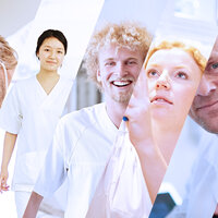 Bildet viser en kollasj av ulike sykepleiere