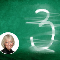 Bildet viser en tavle med tallet 3 nesten visket ut