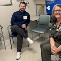 Bildet viser Lasse Johan Thue og Alana Rothman.