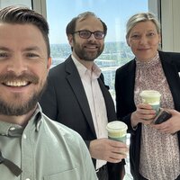 Bildet viser Lasse Johan Thue, Lars Gjerde og Ellen Brodin