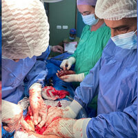 Bildet viser operasjonsteam i Gaza.