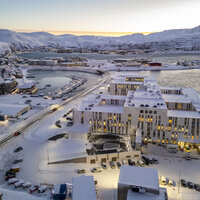 Bildet viser det nye sykehuset i Hammerfest