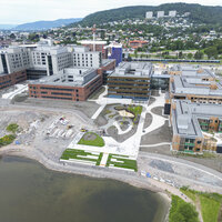 Bildet viser nye drammen sykehus