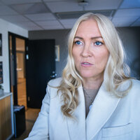 Bildet viser NSF-leder Lill Sverresdatter Larsen