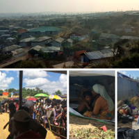 Flyktningeleiren ved Cox Bazar i Bangladesh